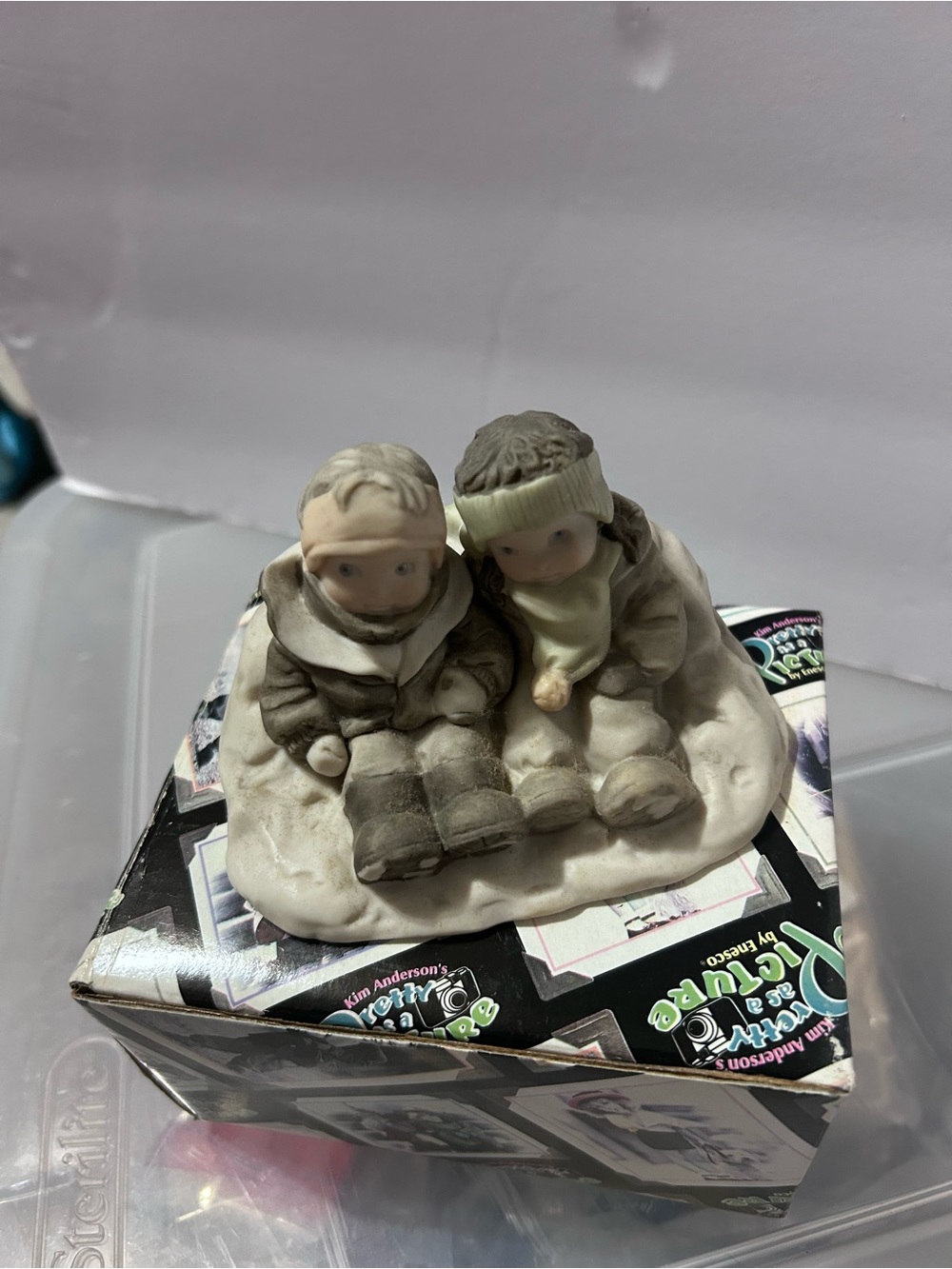 Enesco Neutral Beige and Cream Kids Winter Figurine